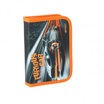 Pencil case ''FURIOUS CAR'', 1-Zipper, 28-pcs 