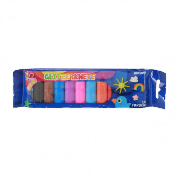 Modeling clay Glitter, 10 colors 