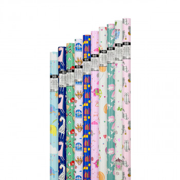 Gift paper ''KIDS'' 50/1,  Assorted colours 