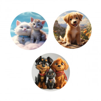 Aufkleber ''DOGS&CATS“ Patch Me, 3/1 (Blister) 