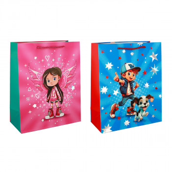 Geschenktragetasche ''Boy&Girl'', L 