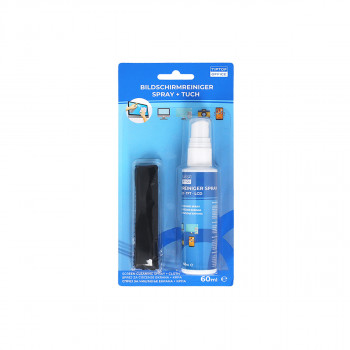 Set Reinigungsspray LCD/TFT + Reinigungstuch, 60ml 