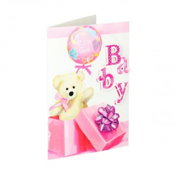 Greeting card 3D ''Baby girl 02'' 