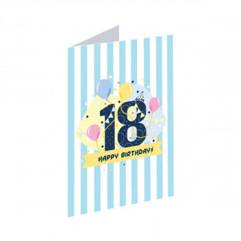 Greeting card ''18th Birthday