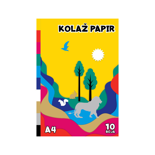 Kolaž papir A4, 10 listova 