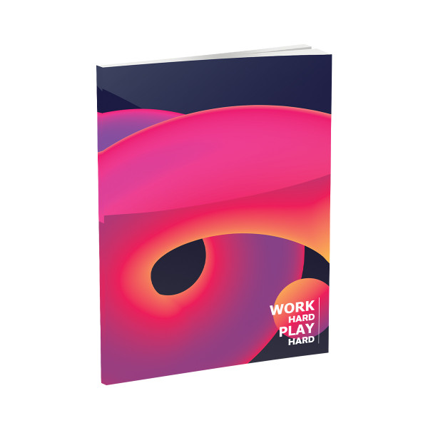 Notebook A5, hard covers, 96 lines sheets 