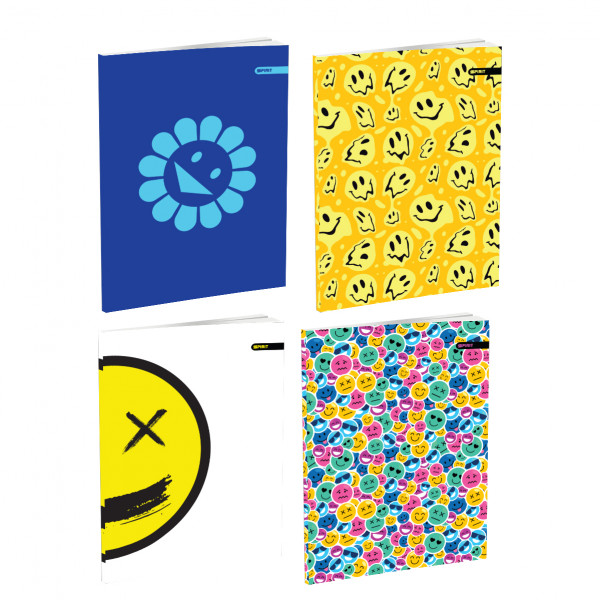 School Notebook A5 “Smiley” Soft cover, Squared, 52 Sheets 