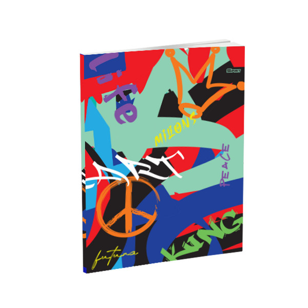 School Notebook A5 “Abstract” Soft cover, Squared, 52 Sheets 