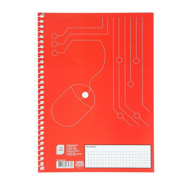 Spiral Notebook A5, Squares 