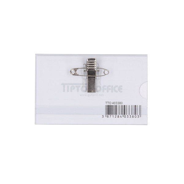 Name Badge With Clamp, 91x57mm 