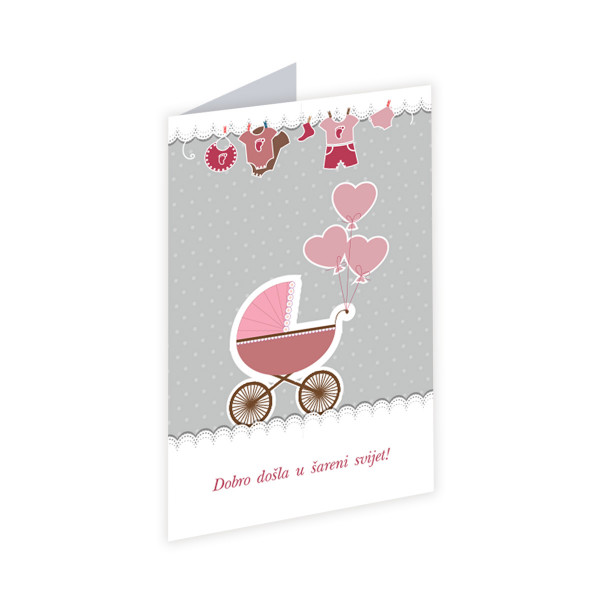 Greeting card ''It's a Girl II'' 