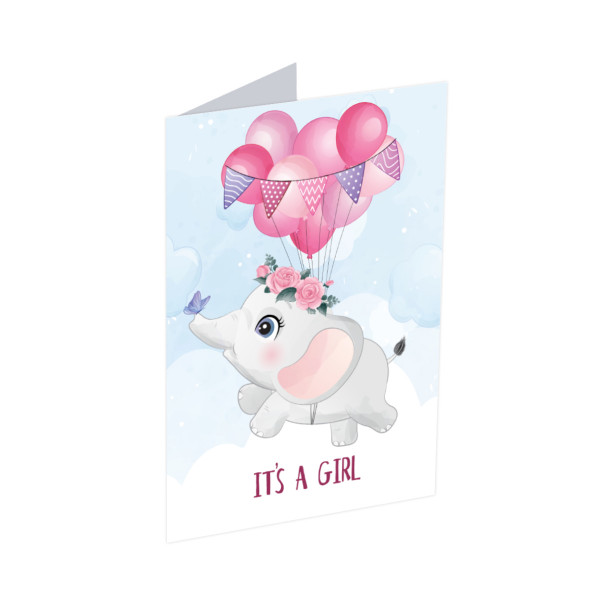 Greeting card ''It's a Girl I'' 