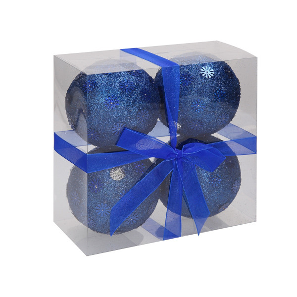 New Year ball 10cm, 4/1 set