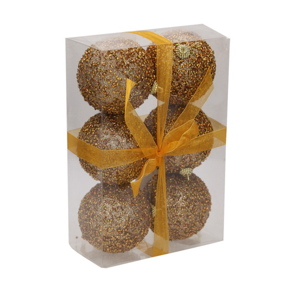 New Year ball 8cm, 6/1 set