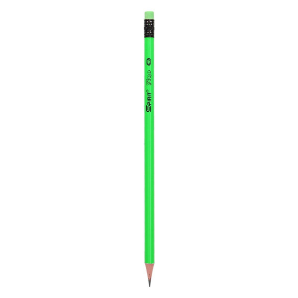 Wooden pencils with eraser ''Fluo round'' 