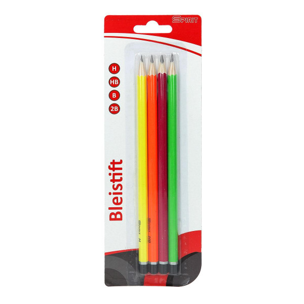 Wooden Pencils (H HB B 2B), 4pcs 