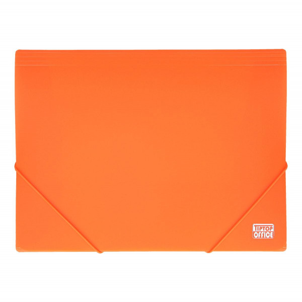 Gummizugmappe PP, A4, 3 Einschlagklappen, Neon Orange 