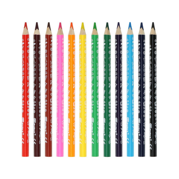 Wooden color pencils ''JUMBO'', 12pcs 