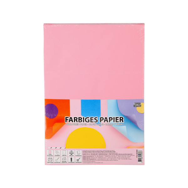 Papir u boji A4 250/1, Pastel roza 