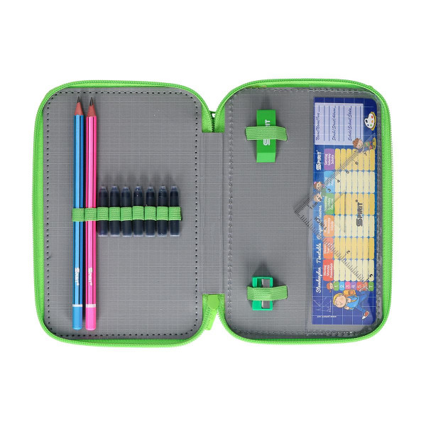 Pencil case ''FOOTBALL GOAL'', 2-Zipper, 28-pcs 