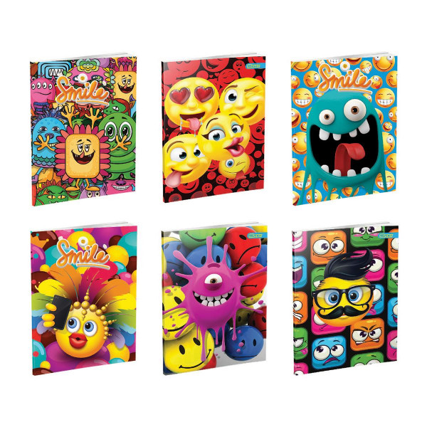 School notebook A5 ''Smile'', soft covers, 52 square sheet 