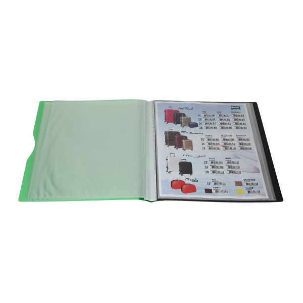 Display Book with 20 Pockets, PP A4, Neon green 