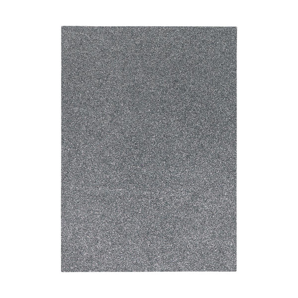 Moosgummi glitzer 1/1, Grau 