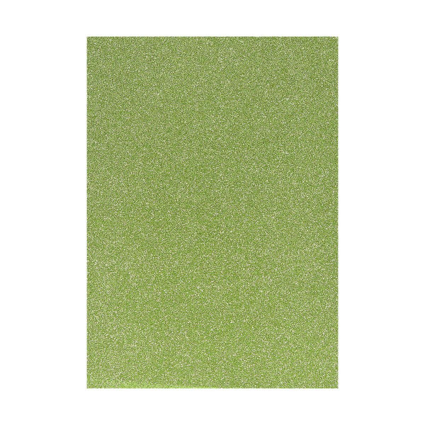 Moosgummi glitzer 1/1, Zitronengrün 