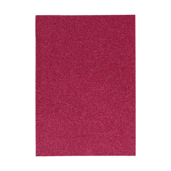 Moosgummi glitzer Selbstklebend 1/1, Magenta (Fuchsia) 