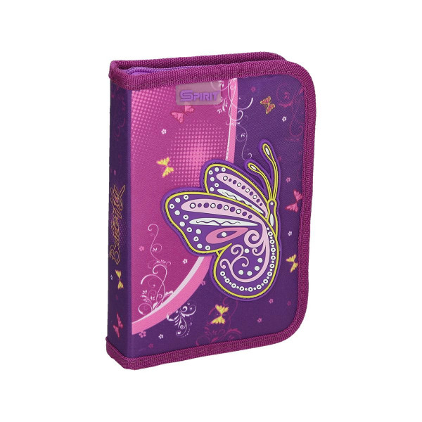 Pencil case 3D ''PURPLE BUTTERFLY'' 1-Zipper, 50-pcs 