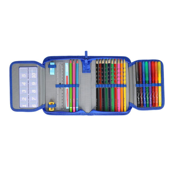 Pencil case 3D ''FOOTBALL'', 1-Zipper, 28-pcs 