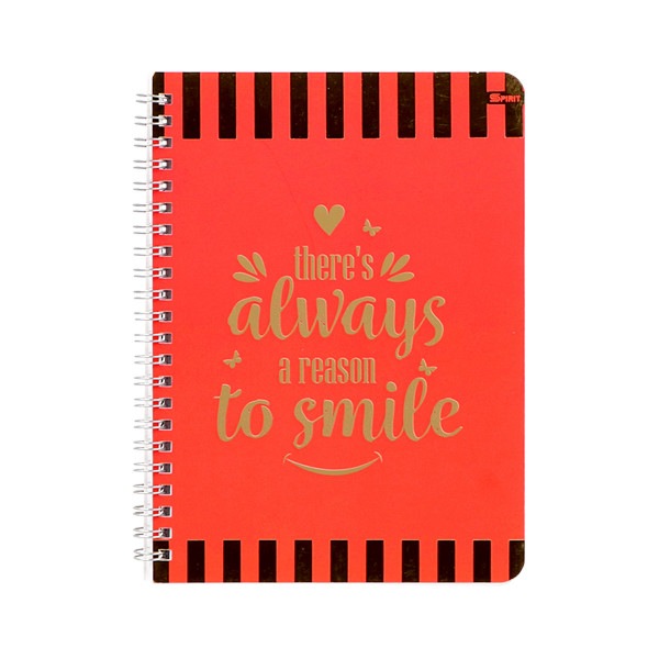 Spiral Notebook ''QUOTES'' A5 Soft Cover, Lines 