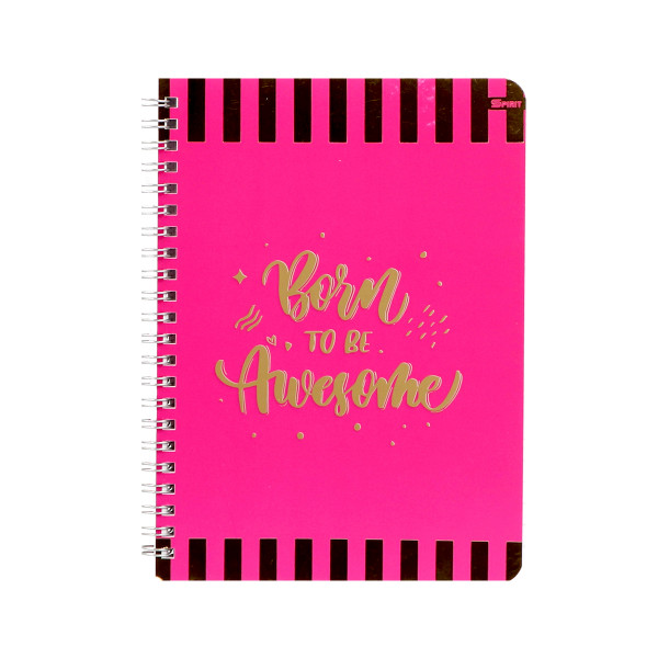 Spiral Notebook ''QUOTES'' A5 Soft Cover, Lines 