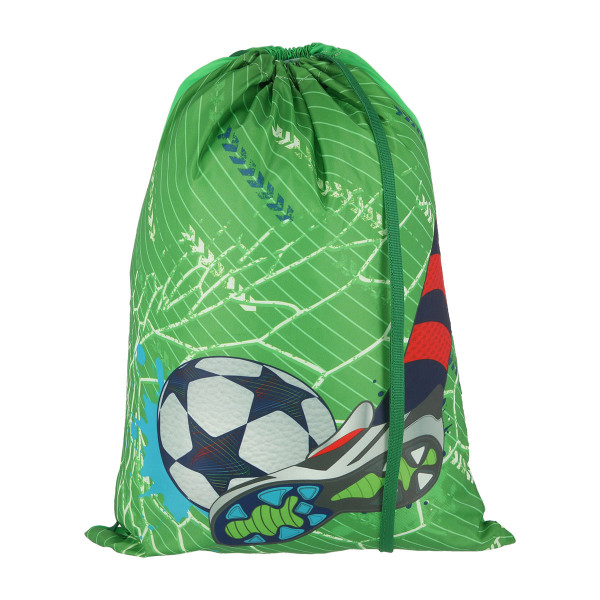 School bag set ''FOOTBALL GREEN 3D'' SMART 5-Pcs (LED buckle) 