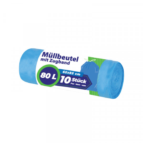 Müllbeutel 80L, mit Zugband 10/1 