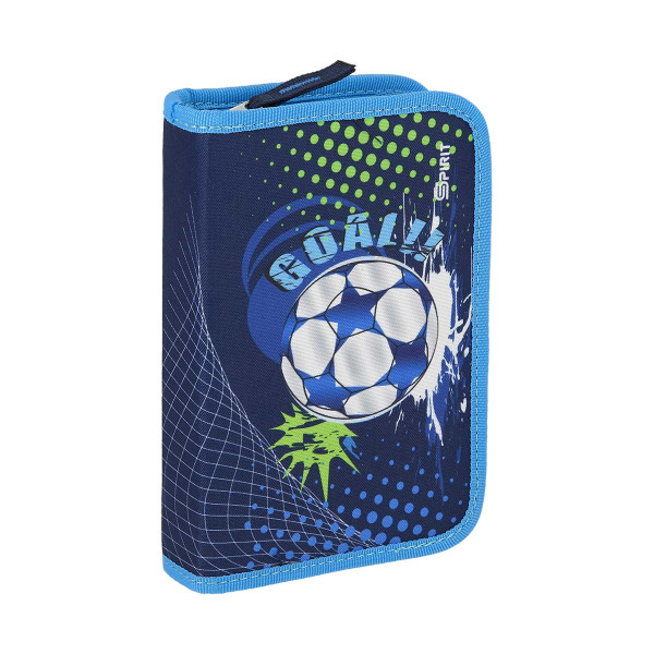 School bag set ''FOOTBALL BLUE'' MAXX 5-Pcs (LED buckle) 