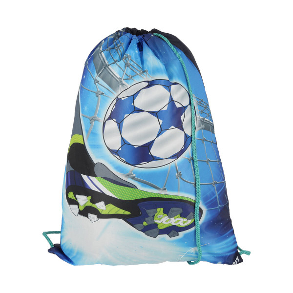 School bag set ''FOOTBALL BLUE'' MAXX 5-Pcs (LED buckle) 