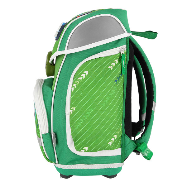 School bag set ''FOOTBALL GREEN'' MAXX 5-Pcs (LED buckle) 