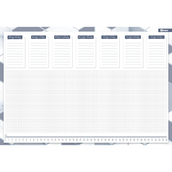 Schreibtischunterlage,48x33cm, 30 Blatt, Office 