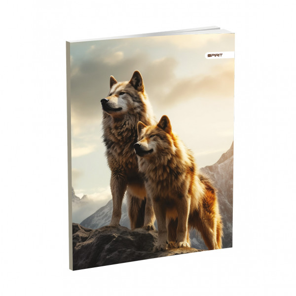 Schulheft A5, Softcover-Umschlag, Animals, 52 Blatt 