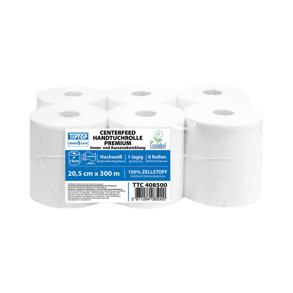 Paper towel rolls for center feed 300m 