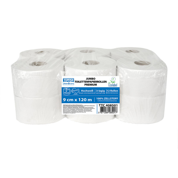 Jumbo toilet paper in rolls 120m