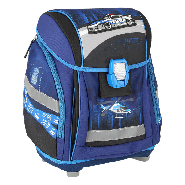 School bag set ''POLICE'' NEW START 3D 5-Pcs (LED buckle) 