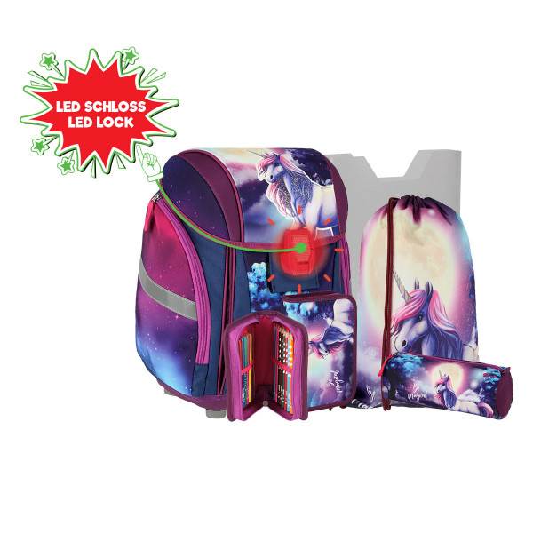 School bag set ''BE MAGIC'' NEW START 5-Pcs (LED buckle) 