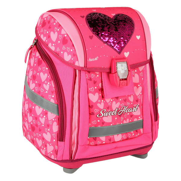 School bag set ''RED HEART'' NEW START 5-Pcs (LED buckle) 