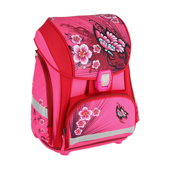 School bag set ''FLOWERS'' 3D SMART 5-Pcs (LED buckle) 