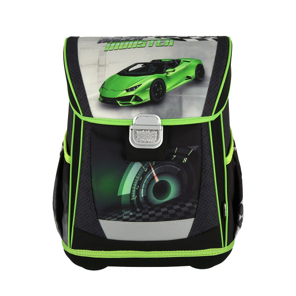 School bag set ''RACER MONSTER'' COOL 4-Pcs (Metal buckle) 