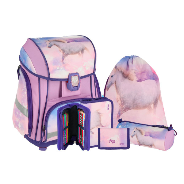 School bag set ''PEGASUS 3D'' SMART 5-pcs (LED buckle) 