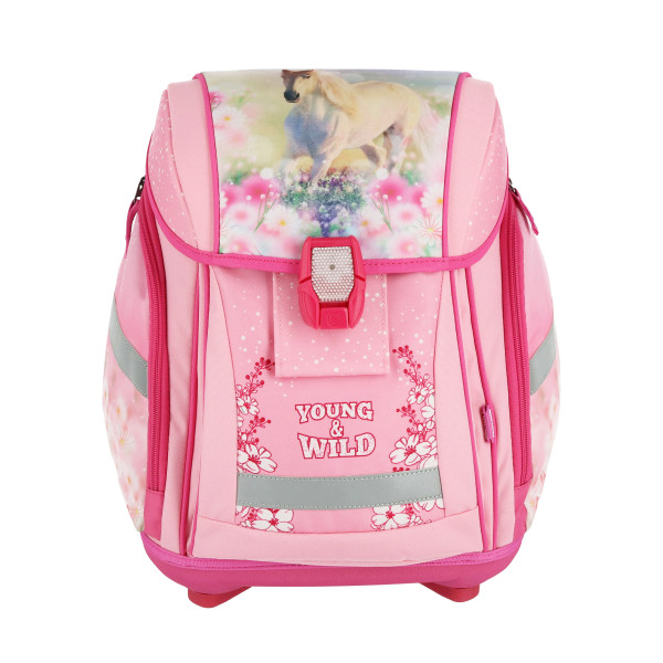 School bag set ''HORSE WILD'' NEW START 5-Pcs (LED buckle) 