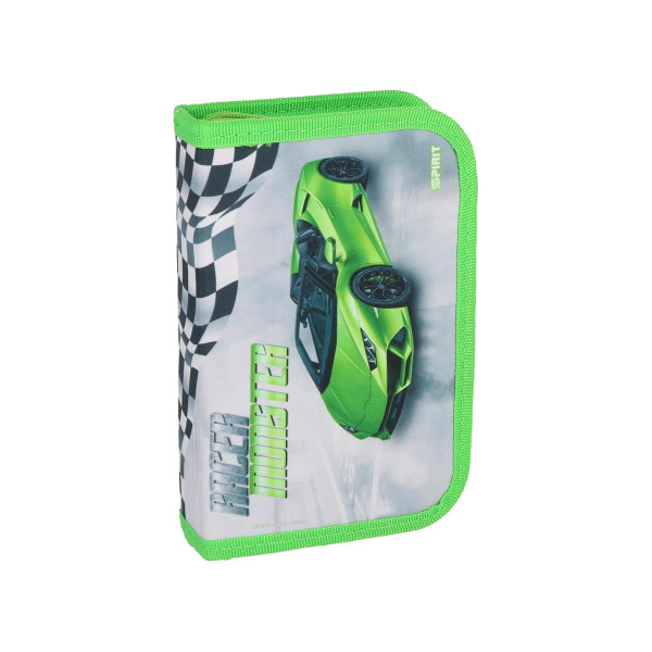 Pencil case ''RACER MONSTER'', 1-Zipper, 28-pcs 